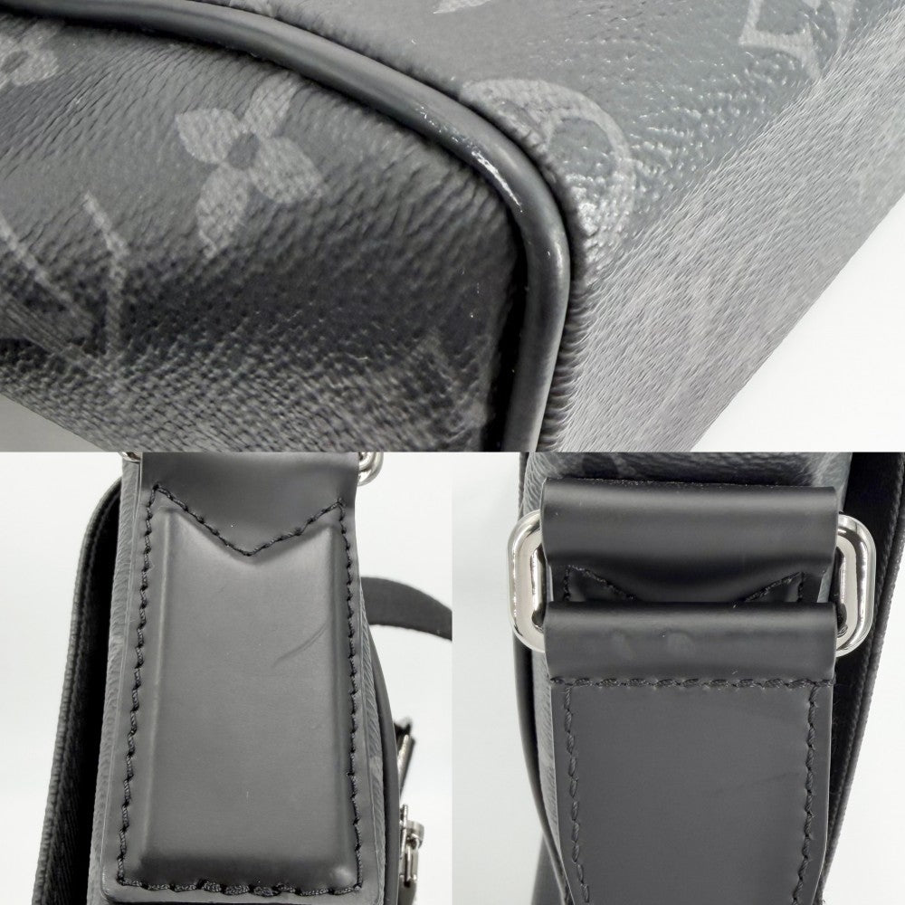 LOUIS VUITTON ルイヴィトン ショルダーバッグ モノグラムエクリプス ディストリクトMM メッセンジャーバッグ M44001 ブラック 黒 シルバー金具 メンズ【中古品】