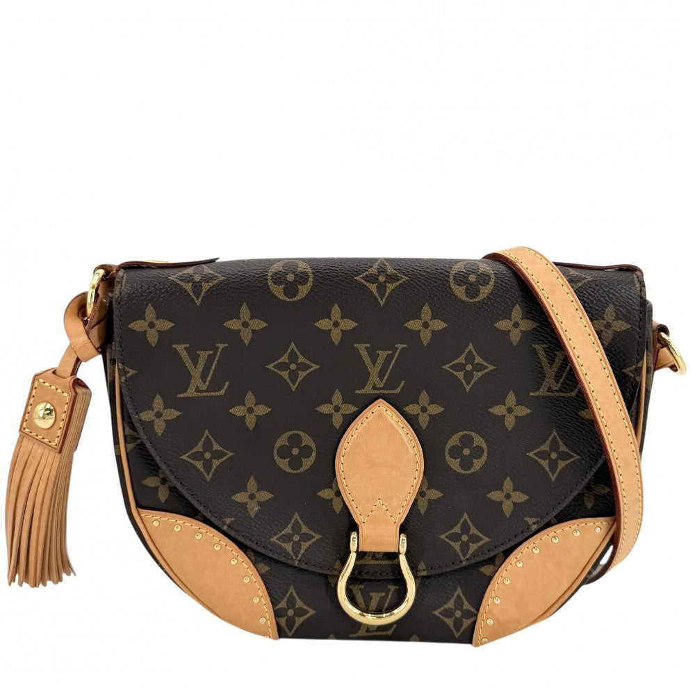 LOUIS VUITTON ルイヴィトン ショルダーバッグ モノグラム サンクルー M41481 ブラウン 茶 ゴールド金具 レディース【中古品】