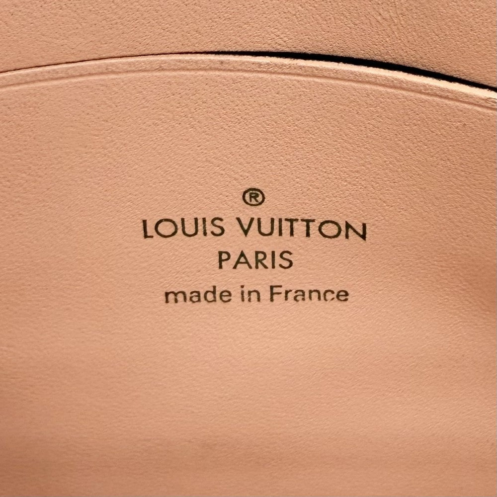 【開店SALE】 LOUIS VUITTON ルイヴィトン ショルダーバッグ ポシェット ドゥーブル チェーン N60254 ダミエキャンバス ブラウン 茶 ピンク ゴールド金具 レディース【中古品】