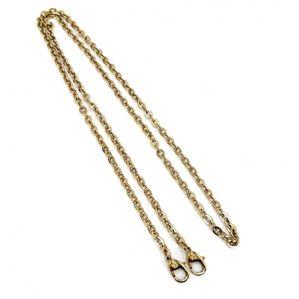 【開店SALE】 LOUIS VUITTON ルイヴィトン ショルダーバッグ ポシェット ドゥーブル チェーン N60254 ダミエキャンバス ブラウン 茶 ピンク ゴールド金具 レディース【中古品】