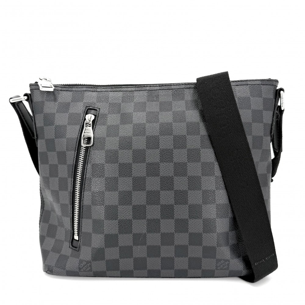 【開店SALE】 LOUIS VUITTON ルイヴィトン ショルダーバッグ ダミエグラフィット ミックPM N41211 ブラック 黒 シルバー金具 メンズ【中古品】