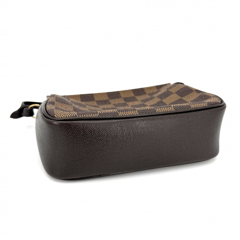 LOUIS VUITTON ルイヴィトン ハンドバッグ トゥルースメイクアップ アクセサリーポーチ 化粧ポーチ ミニバッグ N51982 ダミエキャンバス ブラウン 茶 ゴールド金具 レディース【中古品】