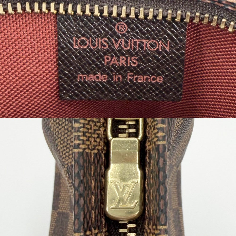 LOUIS VUITTON ルイヴィトン ハンドバッグ トゥルースメイクアップ アクセサリーポーチ 化粧ポーチ ミニバッグ N51982 ダミエキャンバス ブラウン 茶 ゴールド金具 レディース【中古品】