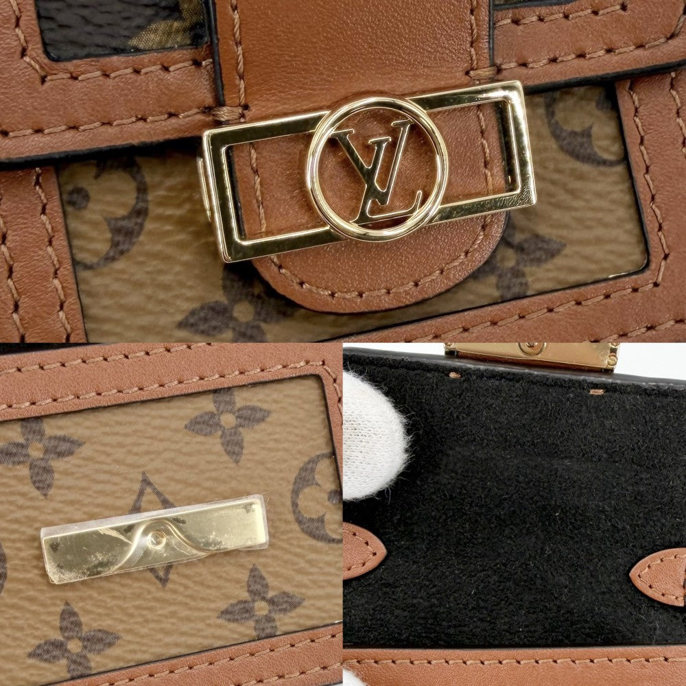 LOUIS VUITTON ルイヴィトン ショルダーバッグ マイクロ・ドーフィーヌ チェーンショルダー マイクロバッグ M80250 ブラウン 茶 ゴールド金具 レディース【中古品】