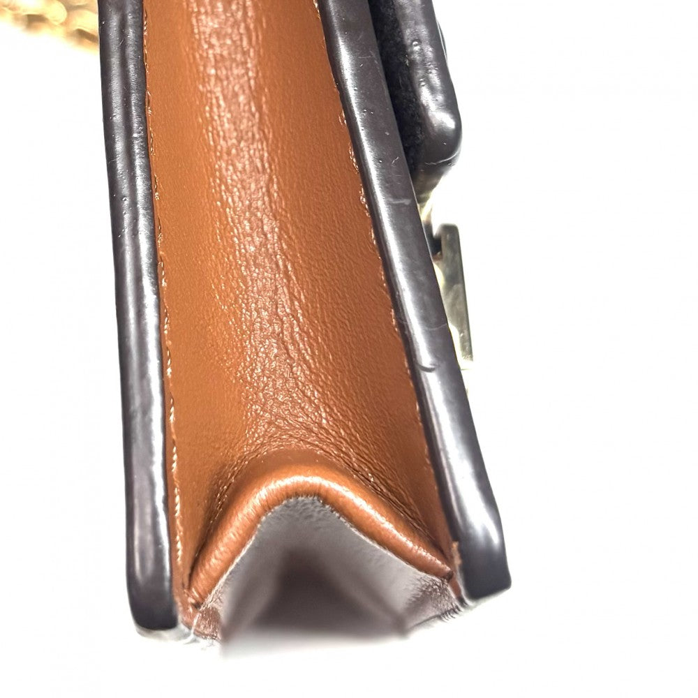 LOUIS VUITTON ルイヴィトン ショルダーバッグ マイクロ・ドーフィーヌ チェーンショルダー マイクロバッグ M80250 ブラウン 茶 ゴールド金具 レディース【中古品】