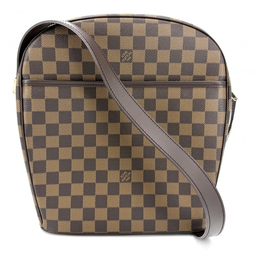 LOUIS VUITTON ルイヴィトン ショルダーバッグ ダミエ イパネマGM N51292 ブラウン 茶 ゴールド金具 レディース【中古品】