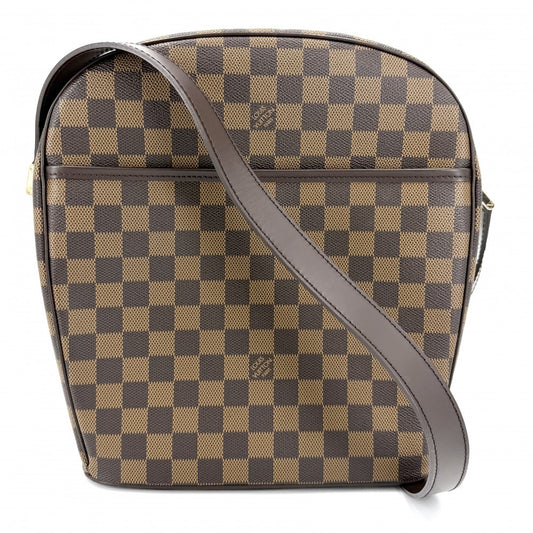 LOUIS VUITTON ルイヴィトン ショルダーバッグ ダミエ イパネマGM N51292 ブラウン 茶 ゴールド金具 レディース【中古品】