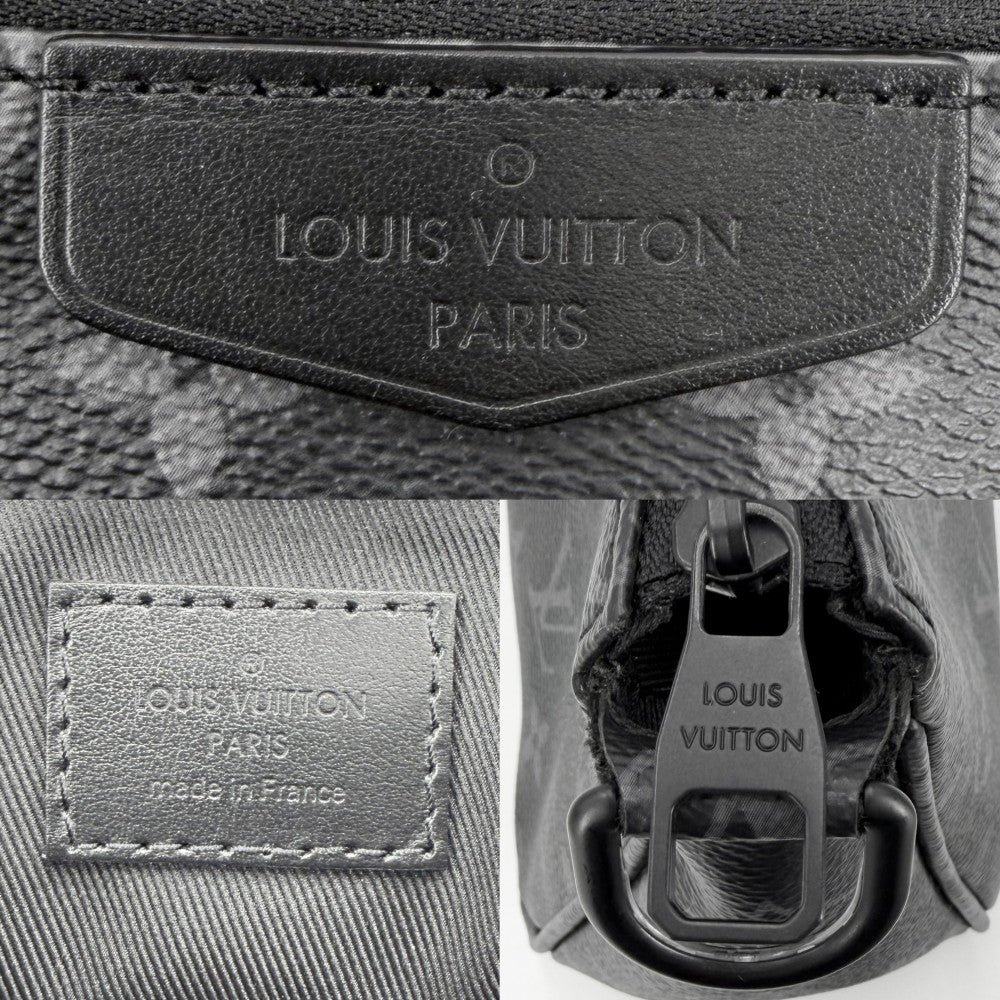 LOUIS VUITTON ルイヴィトン ショルダーバッグ モノグラムエクリプス ポシェットアクセソワールXL Pochette Accessoires M11741 ブラック 黒 ブラック金具 メンズ【中古品】