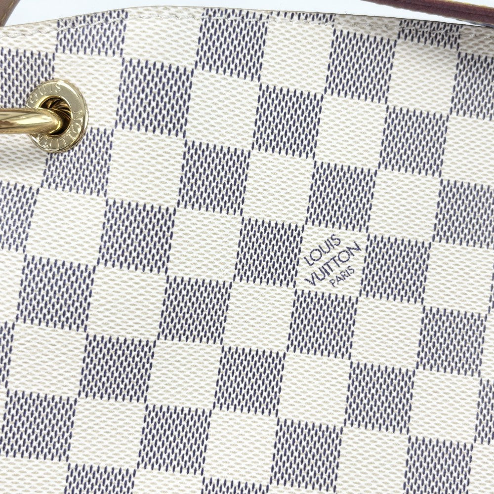 【開店SALE】 LOUIS VUITTON ルイヴィトン ハンドバッグ GLACEFUL PM ダミエアズール グレースフルPM ワンハンドル N42249 ホワイト 白 ゴールド金具 レディース【中古品】