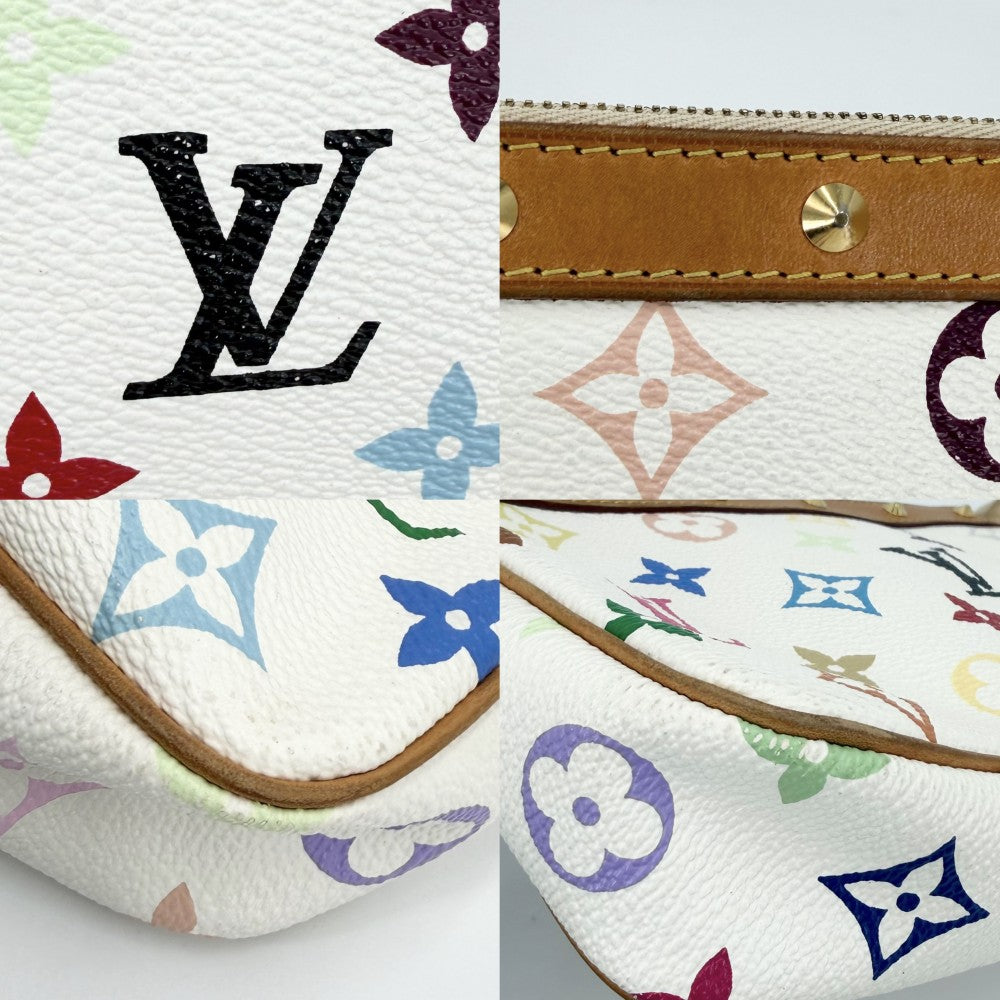 【開店SALE】 LOUIS VUITTON ルイヴィトン ショルダーバッグ ポシェットアクセソワール M92649 モノグラムマルチカラー ホワイト 白 マルチカラー レディース【中古品】