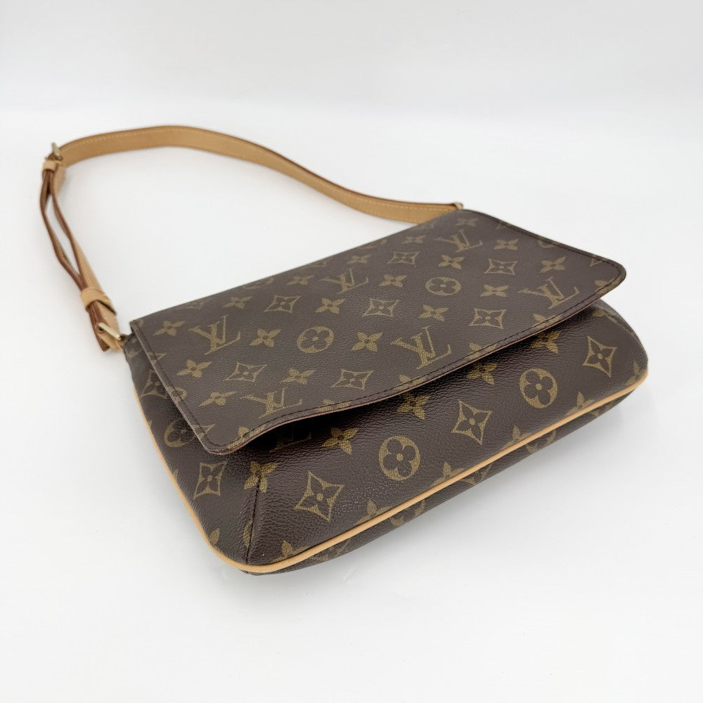 【開店SALE】 LOUIS VUITTON ルイヴィトン ショルダーバッグ ミュゼットタンゴ ショートストラップ M51257 モノグラムキャンバス ブラウン 茶 ゴールド金具 レディース【中古品】