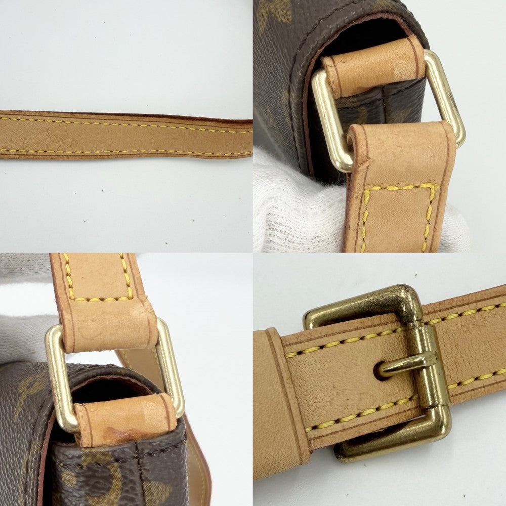 【開店SALE】 LOUIS VUITTON ルイヴィトン ショルダーバッグ ミュゼットタンゴ ショートストラップ M51257 モノグラムキャンバス ブラウン 茶 ゴールド金具 レディース【中古品】