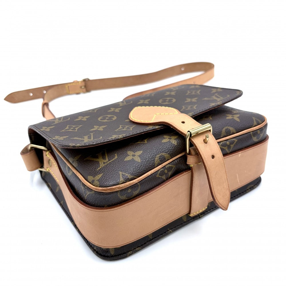 【開店SALE】 LOUIS VUITTON ルイヴィトン ショルダーバッグ モノグラム カルトシエールMM ブラウン 茶 M51253 ゴールド金具 レディース【中古品】