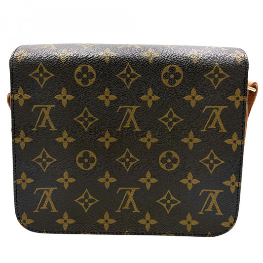 【開店SALE】 LOUIS VUITTON ルイヴィトン ショルダーバッグ モノグラム カルトシエールMM ブラウン 茶 M51253 ゴールド金具 レディース【中古品】