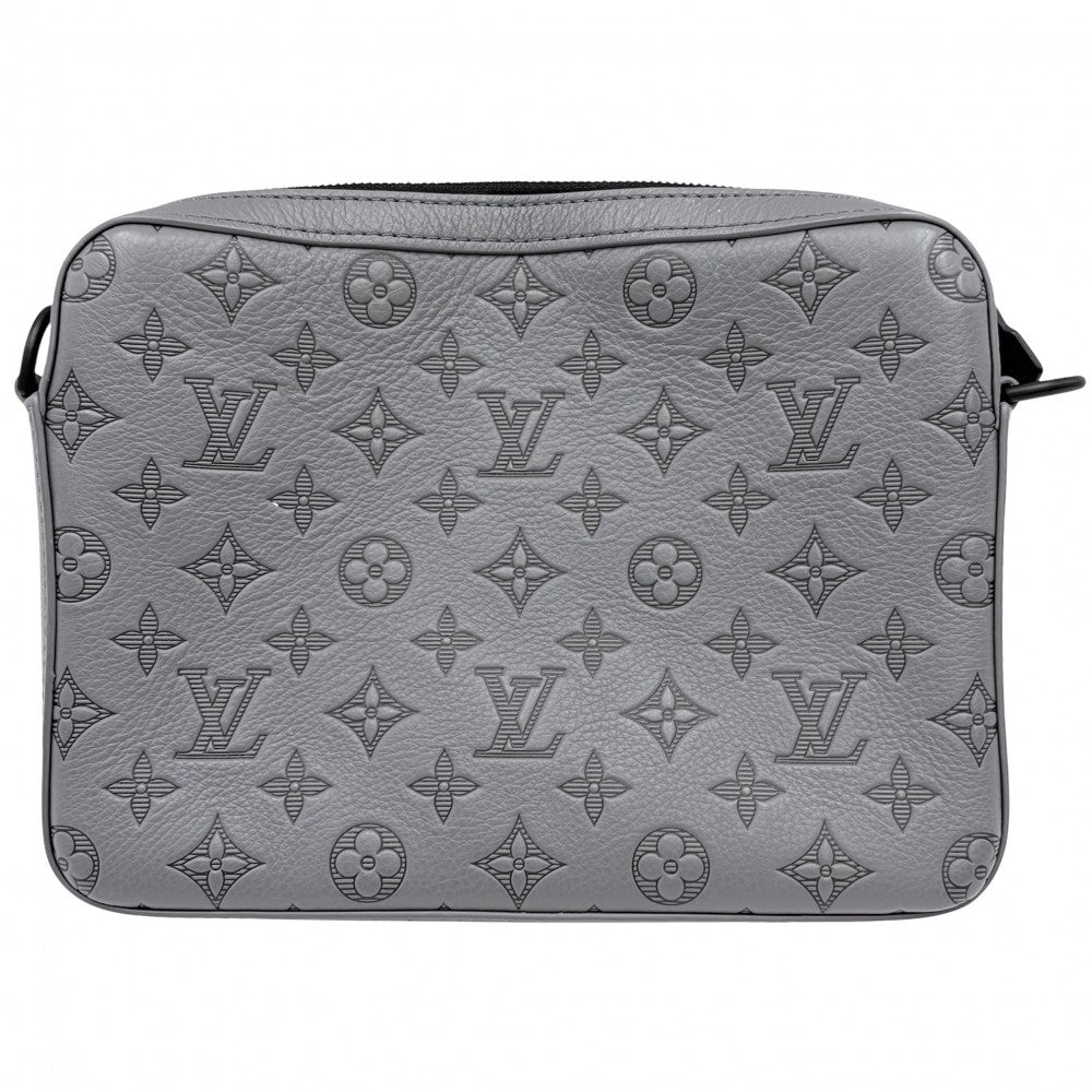 LOUIS VUITTON ルイヴィトン ショルダーバッグ モノグラムシャドウ トリオメッセンジャー M27185 アンスラサイトグレー ブラック金具 メンズ【中古品】