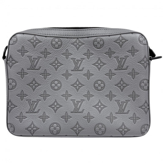 LOUIS VUITTON ルイヴィトン ショルダーバッグ モノグラムシャドウ トリオメッセンジャー M27185 アンスラサイトグレー ブラック金具 メンズ【中古品】