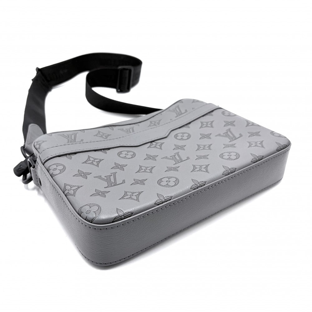 LOUIS VUITTON ルイヴィトン ショルダーバッグ モノグラムシャドウ トリオメッセンジャー M27185 アンスラサイトグレー ブラック金具 メンズ【中古品】
