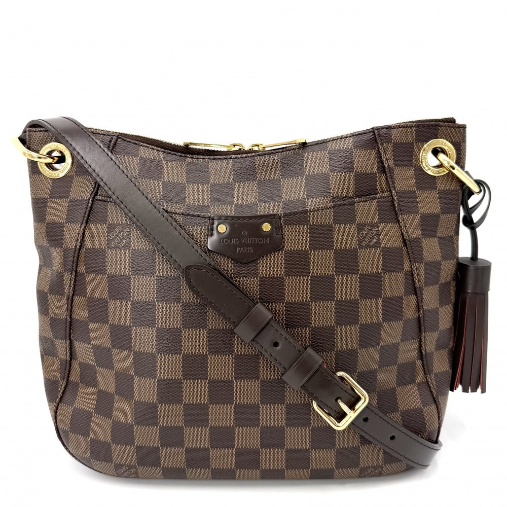 LOUIS VUITTON ルイヴィトン ショルダーバッグ ダミエ サウスバンク タッセル N42230 ブラウン 茶 ゴールド金具 レディース【中古品】