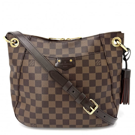 LOUIS VUITTON ルイヴィトン ショルダーバッグ ダミエ サウスバンク タッセル N42230 ブラウン 茶 ゴールド金具 レディース【中古品】