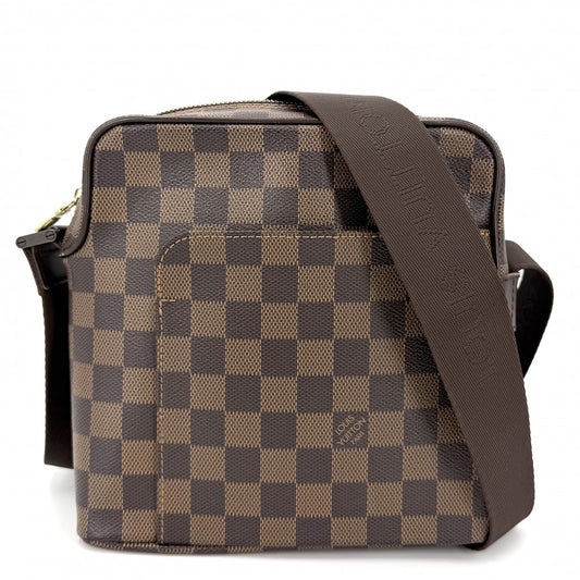LOUIS VUITTON ルイヴィトン ショルダーバッグ オラフPM N41442 ダミエキャンバス ブラウン 茶 ゴールド金具 レディース【中古品】