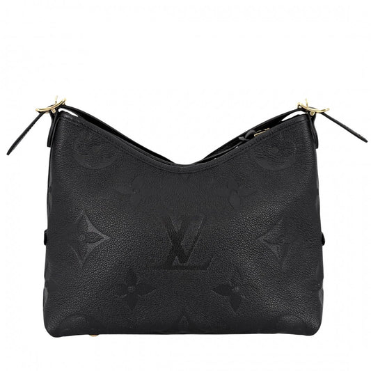 LOUIS VUITTON ルイヴィトン ショルダーバッグ キャリーオールジップ NM PM ハンドバッグ 2WAY M46288 モノグラムアンプラント ブラック 黒 ゴールド金具 レディース【中古品】