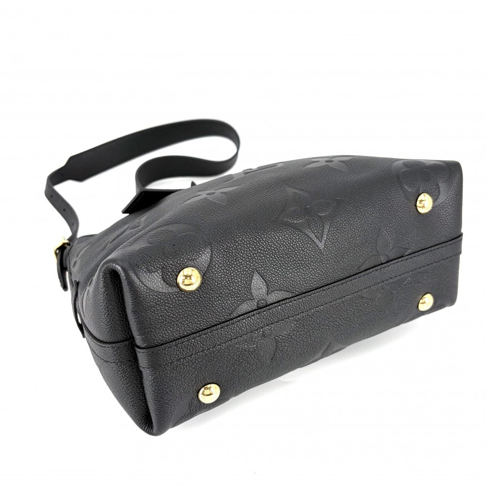 LOUIS VUITTON ルイヴィトン ショルダーバッグ キャリーオールジップ NM PM ハンドバッグ 2WAY M46288 モノグラムアンプラント ブラック 黒 ゴールド金具 レディース【中古品】