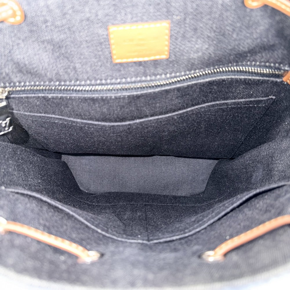 LOUIS VUITTON ルイヴィトン リュック LV フォール･コレクション クリストファーPM バッグパック M21373 トリヨンレザー グレー ブルー 青 シルバー金具 メンズ【中古品】