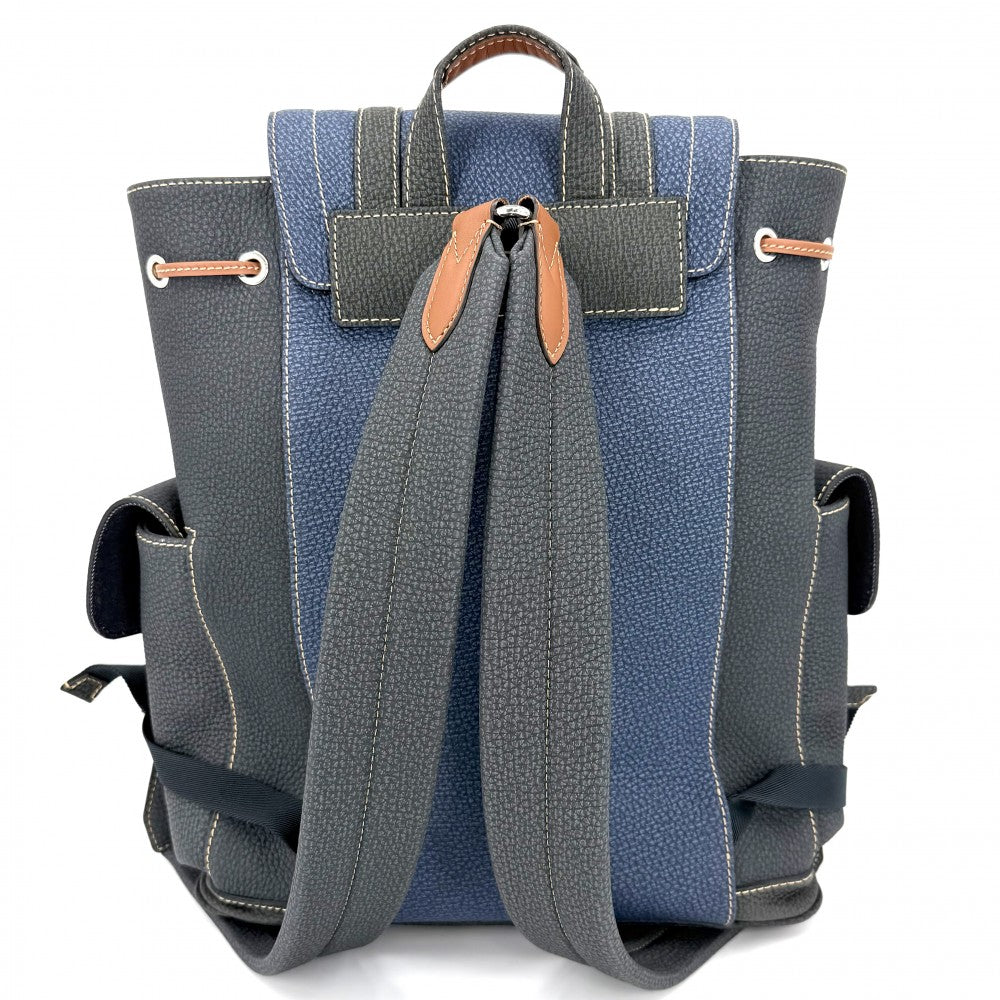 LOUIS VUITTON ルイヴィトン リュック LV フォール･コレクション クリストファーPM バッグパック M21373 トリヨンレザー グレー ブルー 青 シルバー金具 メンズ【中古品】