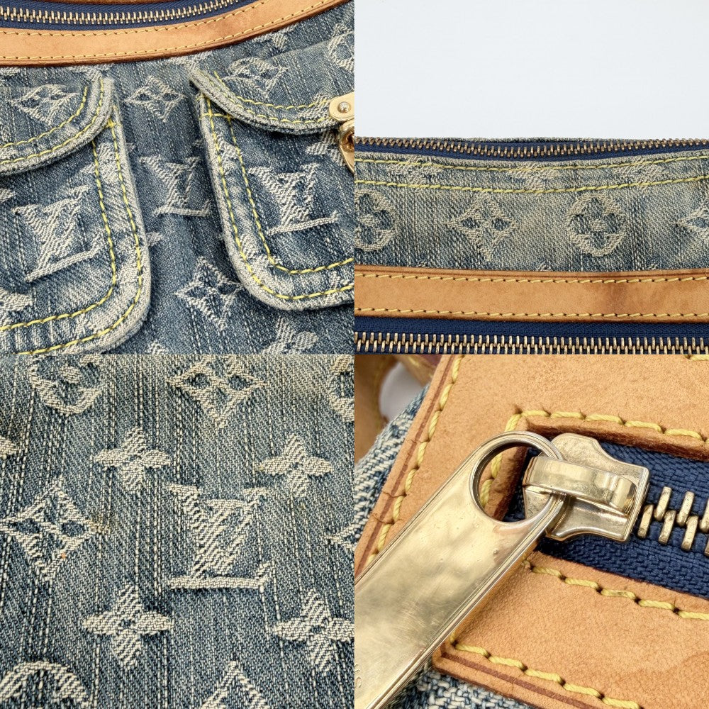 LOUIS VUITTON ルイヴィトン ショルダーバッグ モノグラムデニム バギーPM M95049 ブルー 青 ゴールド金具 レディース【中古品】