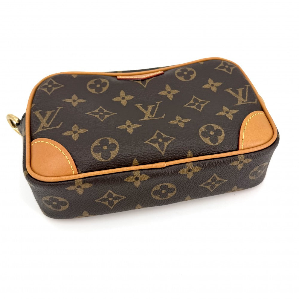 LOUIS VUITTON ルイヴィトン ショルダーバッグ モノグラムアーカイブ トロカデロ ウェアラブル ウォレット M14058 ブラウン 茶 ゴールド金具 メンズ【中古品】