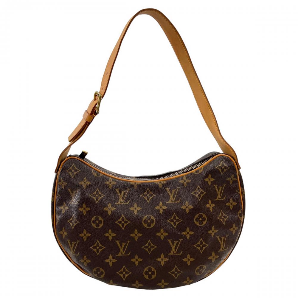 LOUIS VUITTON ルイヴィトン ショルダーバッグ クロワッサンMM ワンショルダー M51512 モノグラムキャンバス ブラウン 茶 ゴールド金具 レディース【中古品】