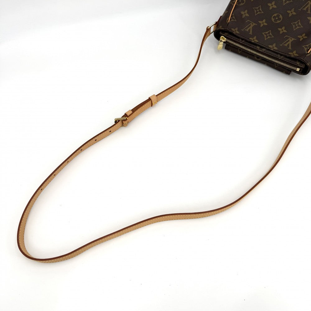 LOUIS VUITTON ルイヴィトン ショルダーバッグ モノグラム ヴィバシテPM ポシェット Vivacite PM かばん 鞄 M51165 ブラウン 茶 ゴールド金具 レディース【中古品】