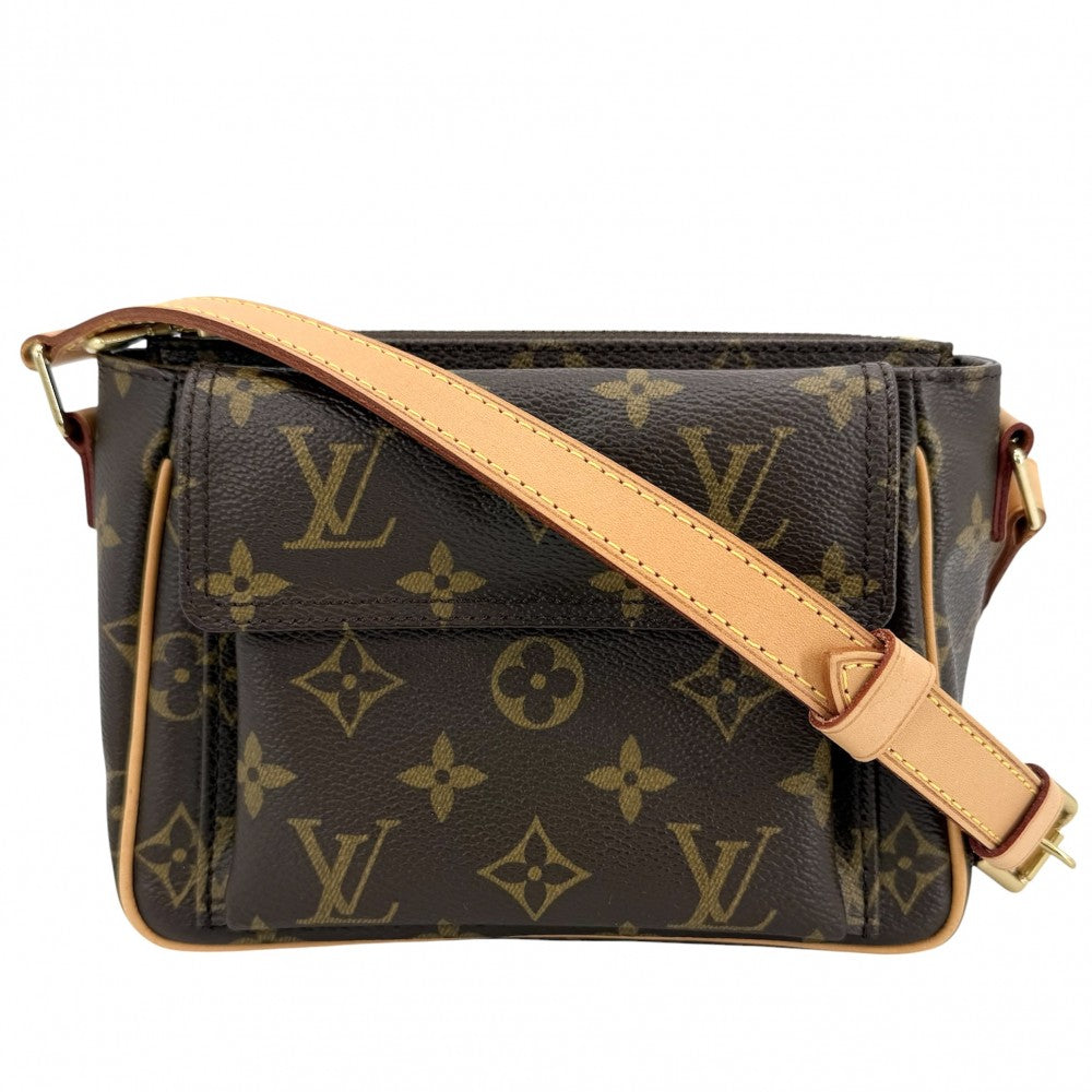 LOUIS VUITTON ルイヴィトン ショルダーバッグ モノグラム ヴィバシテPM ポシェット Vivacite PM かばん 鞄 M51165 ブラウン 茶 ゴールド金具 レディース【中古品】