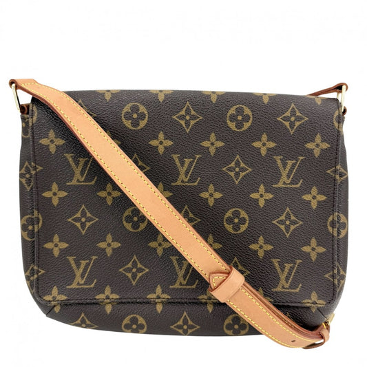 LOUIS VUITTON ルイヴィトン ショルダーバッグ ミュゼットタンゴ ロングショルダー ブラウン M51388 モノグラムキャンバス ゴールド金具 レディース【中古品】