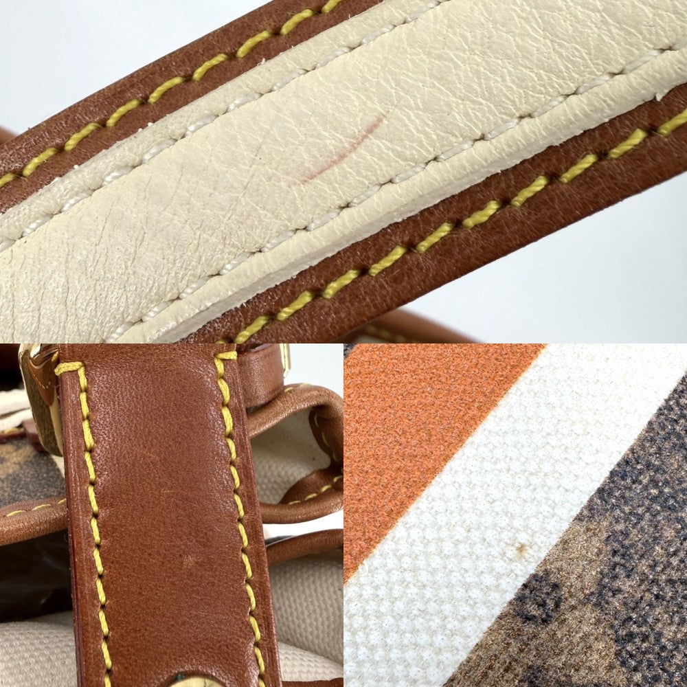 LOUIS VUITTON ルイヴィトン ハンドバッグ モノグラムティセ サックレイユールPM トートバッグ M56386 ブラウン 茶 ゴールド金具 レディース【中古品】