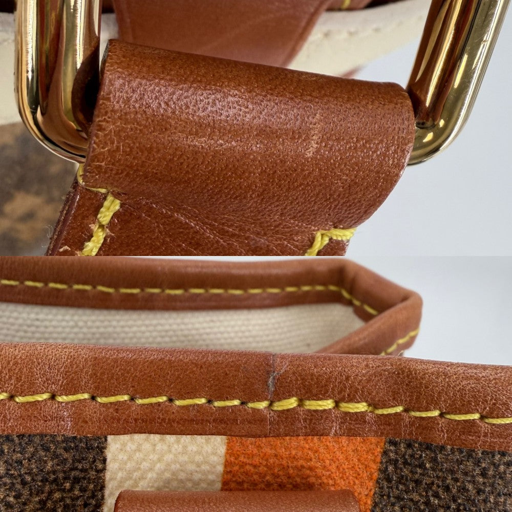 LOUIS VUITTON ルイヴィトン ハンドバッグ モノグラムティセ サックレイユールPM トートバッグ M56386 ブラウン 茶 ゴールド金具 レディース【中古品】