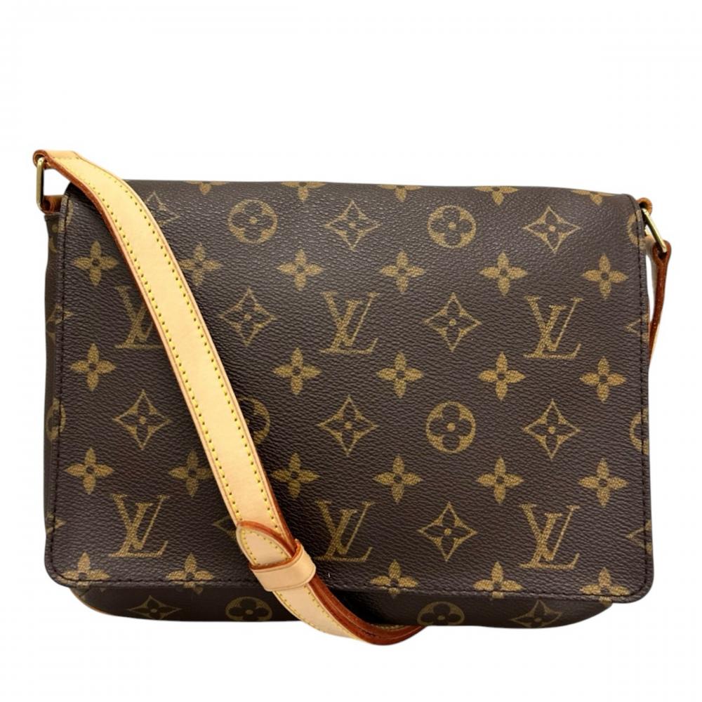 LOUIS VUITTON ルイヴィトン ショルダーバッグ ミュゼット・タンゴ ロング M51388 モノグラムキャンバス ブラウン 茶 ゴールド金具 レディース【中古品】