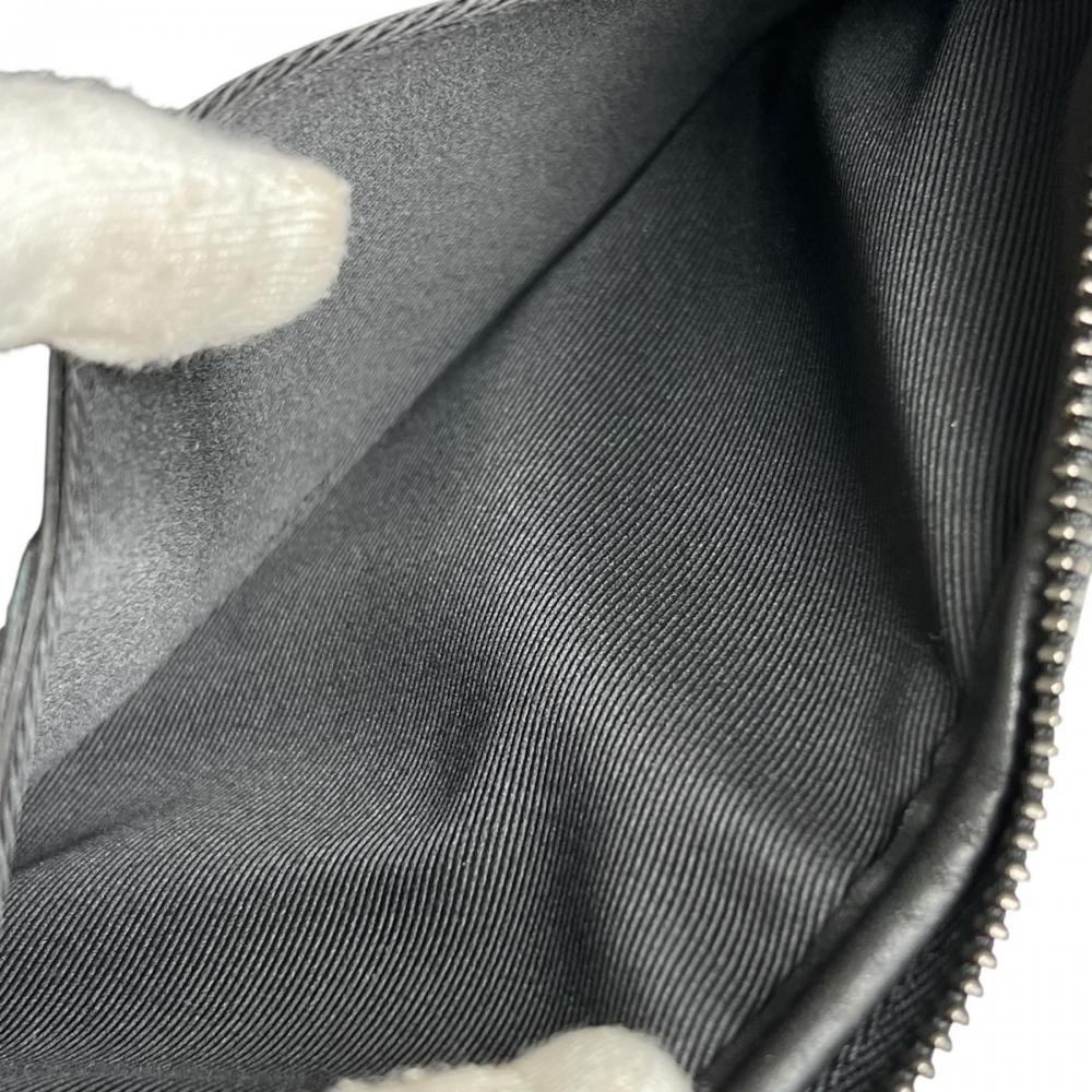 LOUIS VUITTON ルイヴィトン ショルダーバッグ モノグラム・エクリプス ダブル・フォン ポーチ カードケース M69534 レザー キャンバス グレー ブラック 黒 シルバー金具 メンズ【中古品】