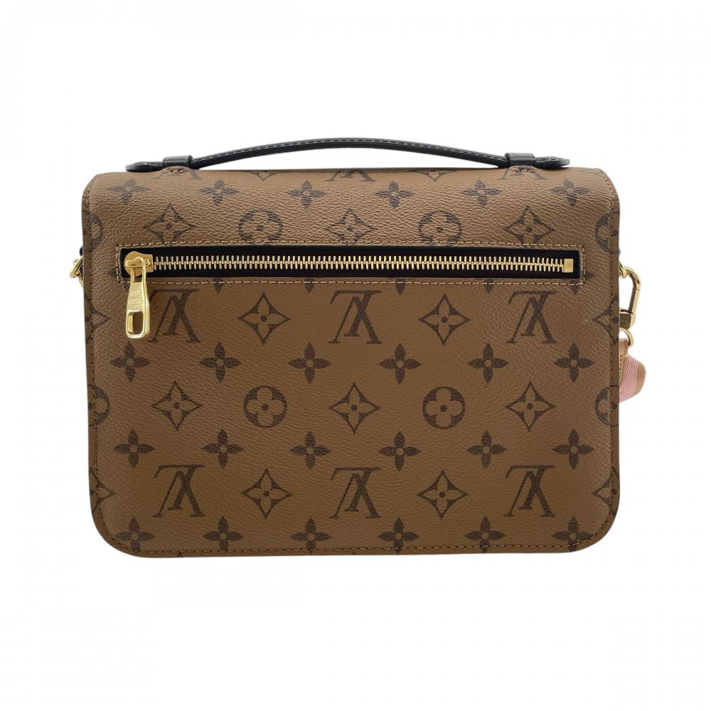LOUIS VUITTON ルイヴィトン ショルダーバッグ ポシェットメティスMM M44876 レザー モノグラムリバースキャンバス ブラウン 茶 ゴールド金具 レディース【中古品】