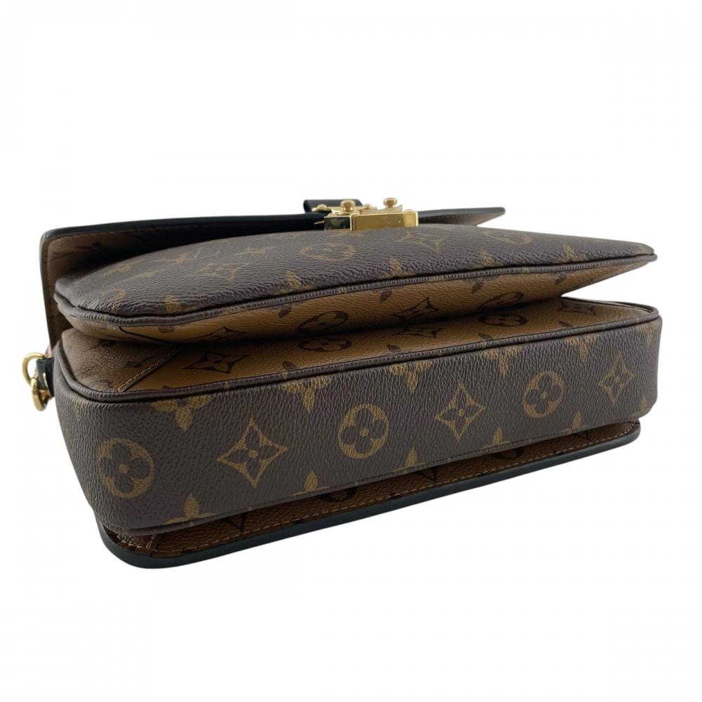 LOUIS VUITTON ルイヴィトン ショルダーバッグ ポシェットメティスMM M44876 レザー モノグラムリバースキャンバス ブラウン 茶 ゴールド金具 レディース【中古品】