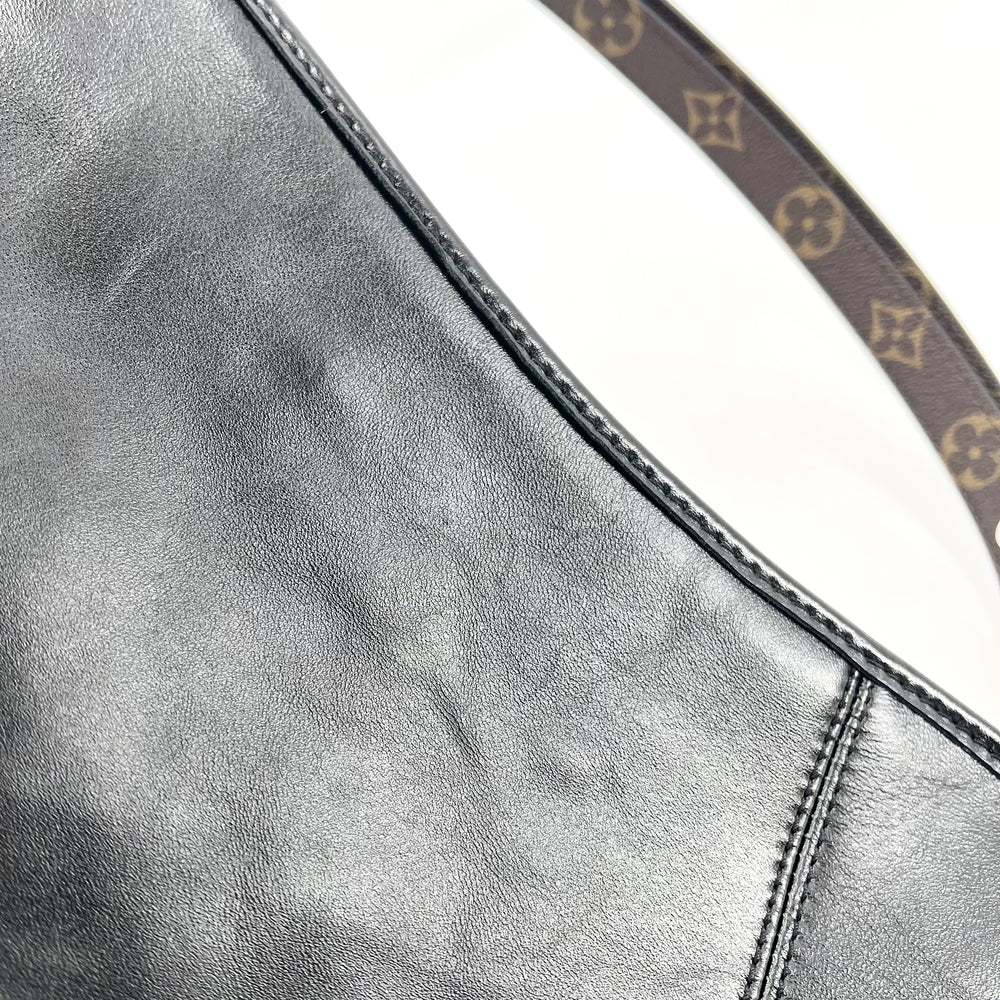 LOUIS VUITTON ルイヴィトン ショルダーバッグ LVバイブ キャリーオールEW ハンドバッグ 2WAY モノグラム M28160 レザー ブラック 黒 シルバー金具 レディース【中古品】