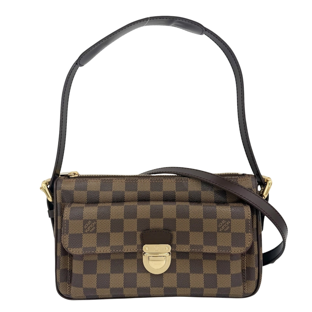 LOUIS VUITTON ルイヴィトン 2WAY ラヴェッロGM ショルダーバッグ ハンドバッグ N60006 ダミエキャンバス ブラウン 茶 ゴールド金具 レディース【中古品】
