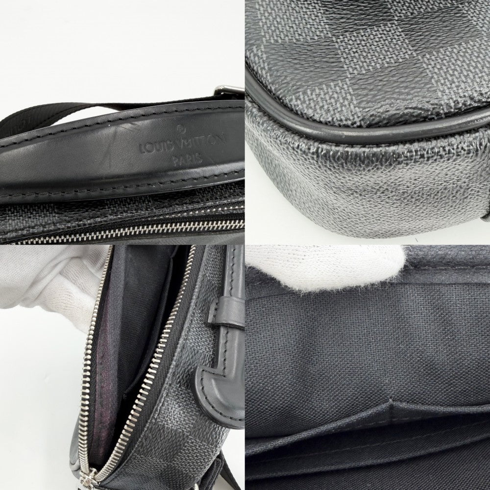【開店SALE】 LOUIS VUITTON ルイヴィトン ボディバッグ ダミエグラフィット アンブレール バムバッグ ウエストバッグ ブラック 黒 N41289 ノワール シルバー金具 メンズ【中古品】