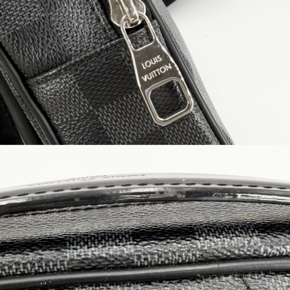 【開店SALE】 LOUIS VUITTON ルイヴィトン ボディバッグ ダミエグラフィット アンブレール バムバッグ ウエストバッグ ブラック 黒 N41289 ノワール シルバー金具 メンズ【中古品】