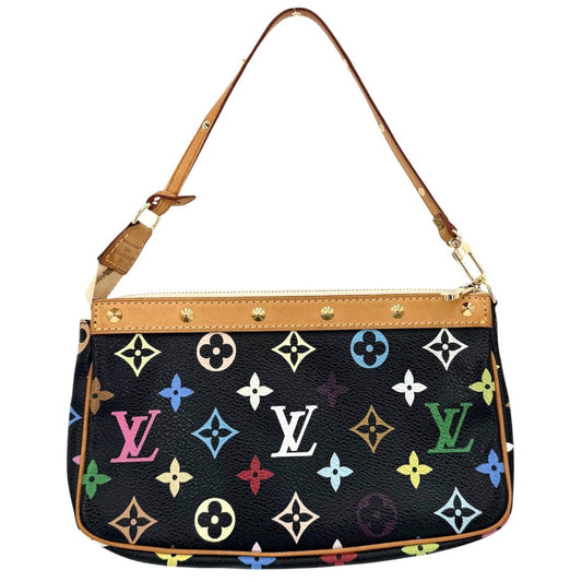 【開店SALE】 LOUIS VUITTON ルイヴィトン ハンドバッグ ポシェットアクセソワール アクセサリーポーチ ブラック 黒 M92648 モノグラムマルチカラー ノワール マルチカラー ゴールド金具 レディース【中古品】