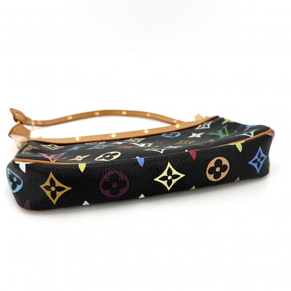 【開店SALE】 LOUIS VUITTON ルイヴィトン ハンドバッグ ポシェットアクセソワール アクセサリーポーチ ブラック 黒 M92648 モノグラムマルチカラー ノワール マルチカラー ゴールド金具 レディース【中古品】