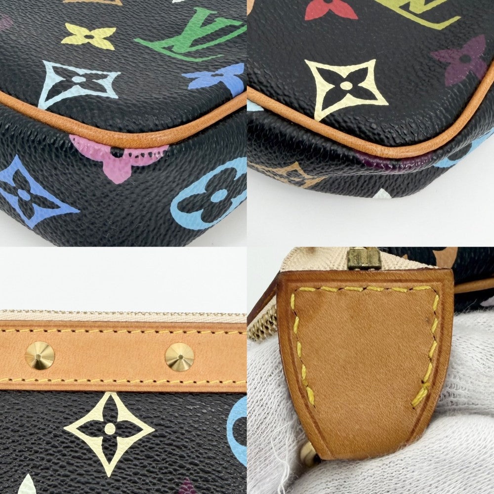 【開店SALE】 LOUIS VUITTON ルイヴィトン ハンドバッグ ポシェットアクセソワール アクセサリーポーチ ブラック 黒 M92648 モノグラムマルチカラー ノワール マルチカラー ゴールド金具 レディース【中古品】