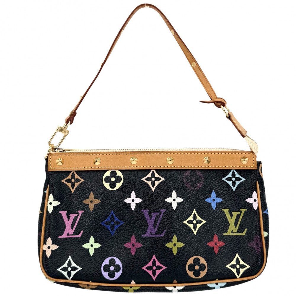 【開店SALE】 LOUIS VUITTON ルイヴィトン ハンドバッグ ポシェットアクセソワール アクセサリーポーチ ブラック 黒 M92648 モノグラムマルチカラー ノワール マルチカラー ゴールド金具 レディース【中古品】