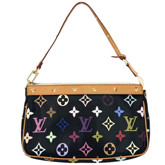 【開店SALE】 LOUIS VUITTON ルイヴィトン ハンドバッグ ポシェットアクセソワール アクセサリーポーチ ブラック 黒 M92648 モノグラムマルチカラー ノワール マルチカラー ゴールド金具 レディース【中古品】