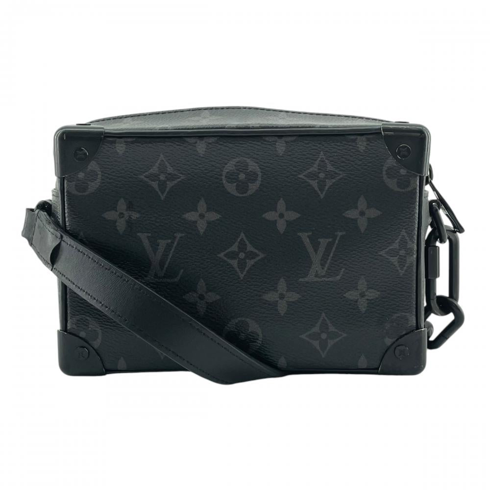 LOUIS VUITTON ルイヴィトン ショルダーバッグ ミニ・ソフトトランク M44735 レザー モノグラムエクリプスキャンバス ブラック 黒 ブラック金具 メンズ【中古品】